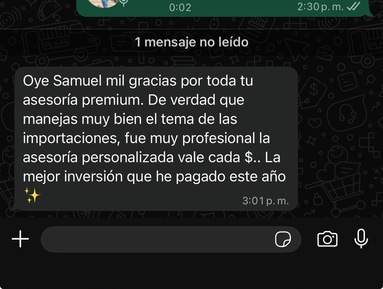 Testimonio asesoría personalizada